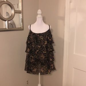 Four layered fun and flirty with multi colors and butterflies in size 2X